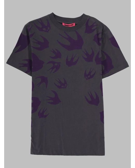 McQ Alexander McQueen Blue T-Shirt Con Stampa for men