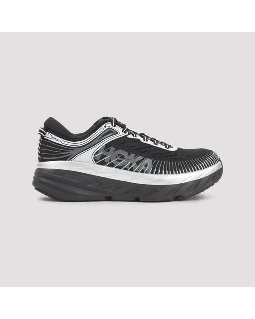Hoka One One Black Textile Bondi 7 Sneakers for men