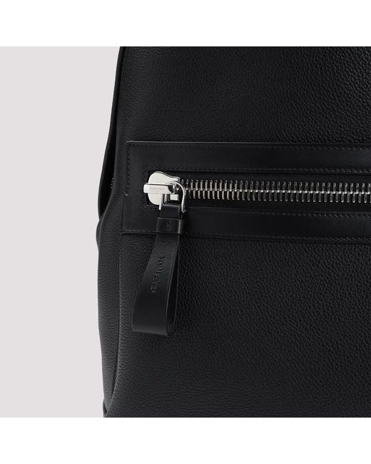 Tom Ford Black Calf Leather Backpack for men