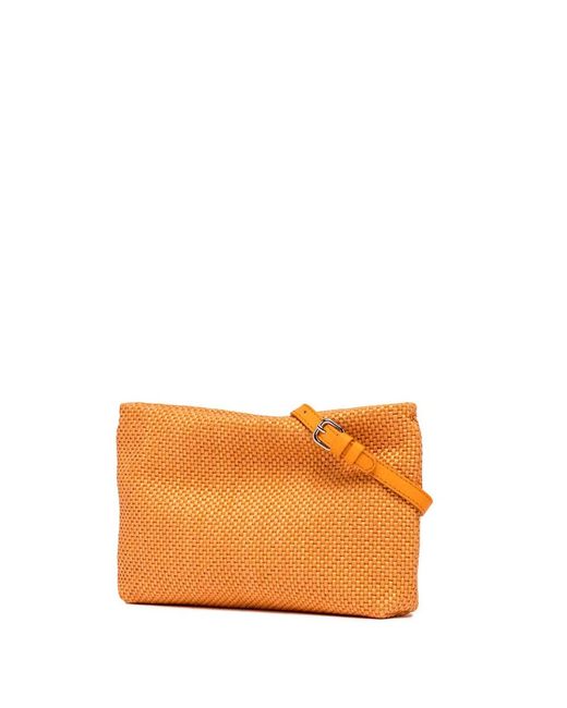 Gianni Chiarini Orange Brenda Clutch Bag With Resin Chain
