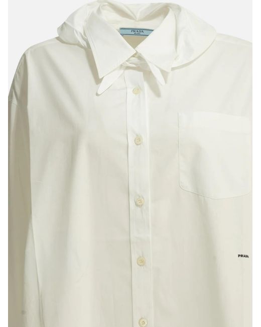 Prada White Shirt Over Cuff