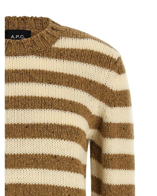 A.P.C. Brown Striped Sweater
