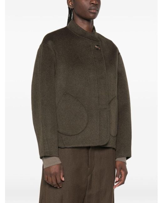 Soeur Green Wool Nylon Coat