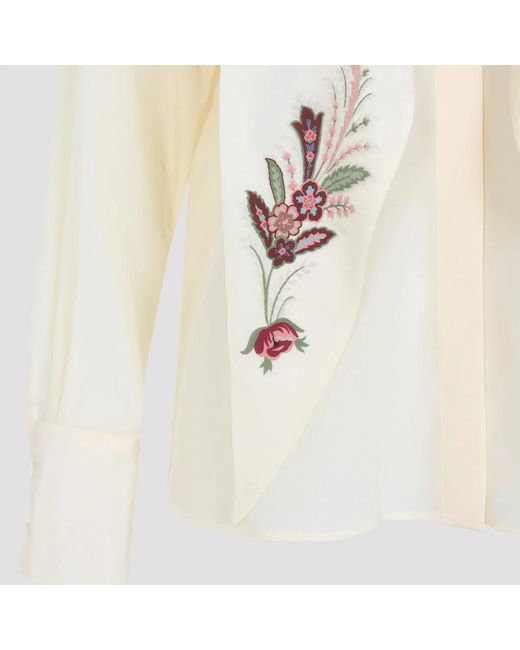 Etro Natural Silk Crepe Blouse