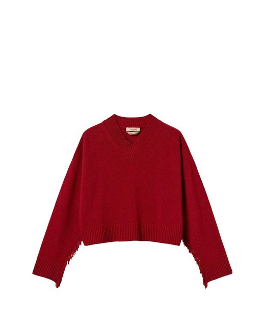 Twinset Red Wool Sweater