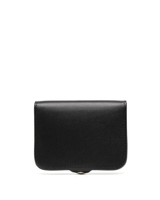 A.P.C. Black Cow Leather Porte-Monnaie Josh Wallet for men