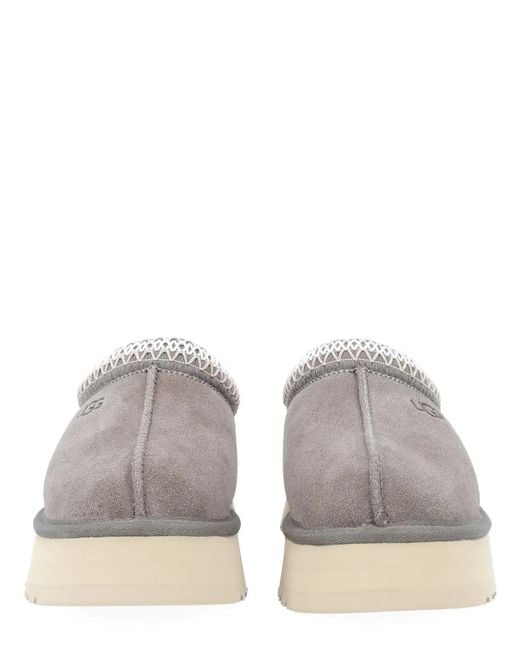 Ugg Gray Leather-Textile Flat