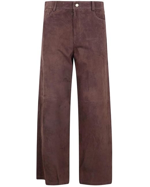 Max Mara Brown Max Mara S "Smmfulmine" Suede Trousers