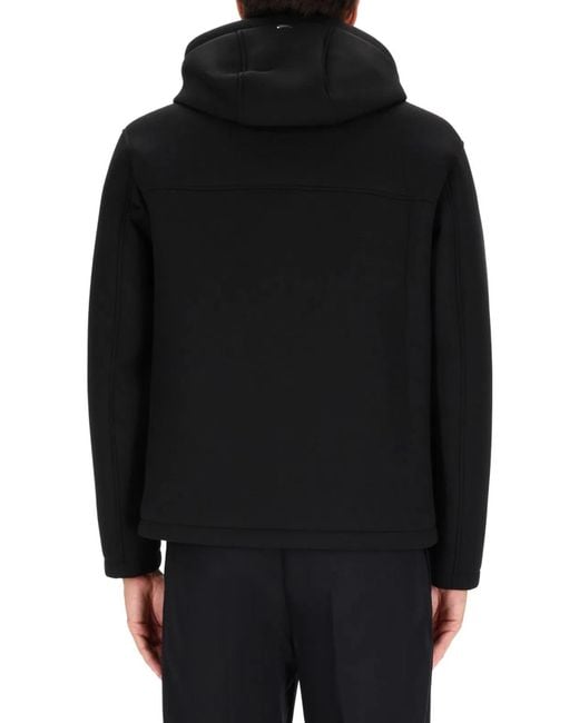 Herno Black 3-Layer Scuba Jacket for men