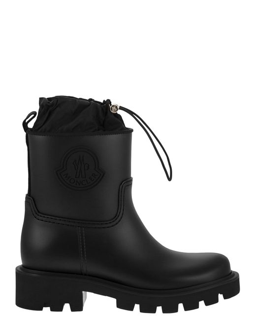 Moncler Black Kickstream Rain Boots for men