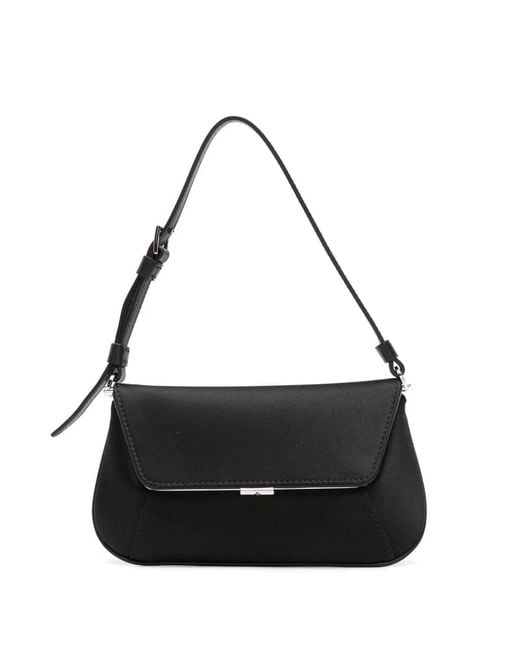 AMINA MUADDI Black Ami Mini Satin Shoulder Bag
