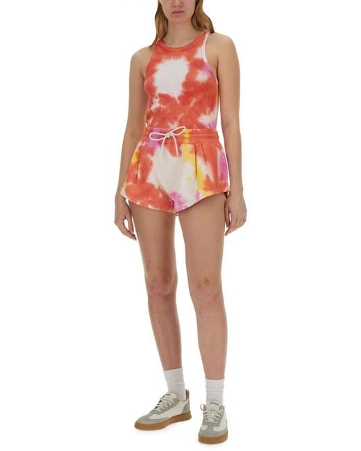 MSGM Red Top Tie Dye