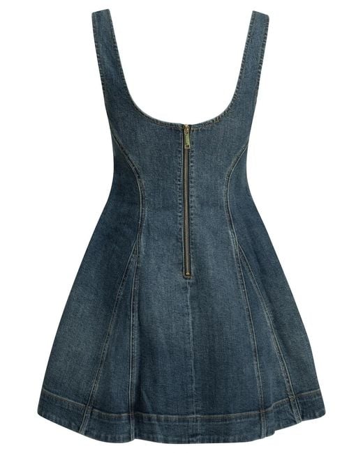 Self-Portrait Blue Short Flared Dress