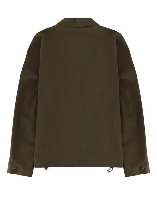 Herno Green Overshirt With Pocket for men