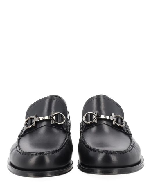 Ferragamo Gray Calf Loafers for men