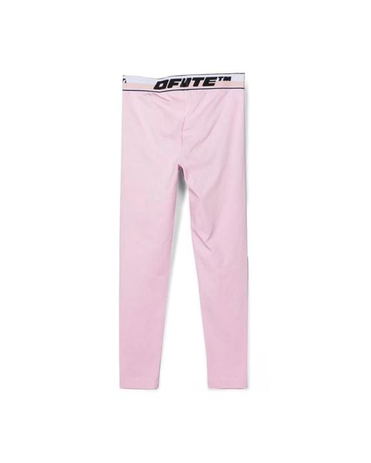Off-White c/o Virgil Abloh Pink Logo Band Leggings