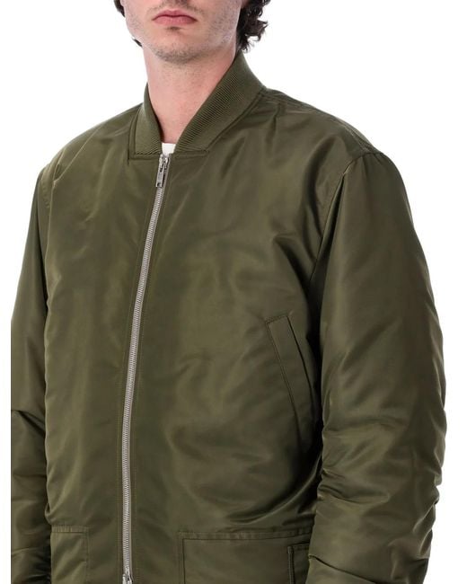 Bottega Veneta Green Padded Nylon Bomber Jacket for men