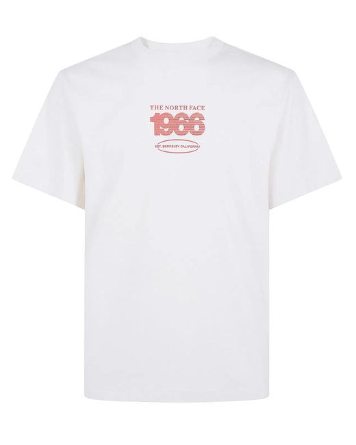 The North Face White Track" Relaxed Short Sleeve Tee