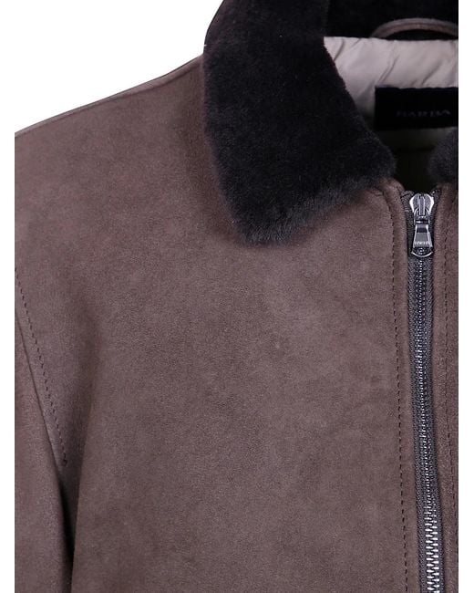Barba Napoli Brown "Boston" Aviator Jacket for men