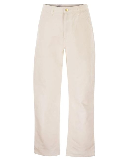 Carhartt White Cotton Trousers
