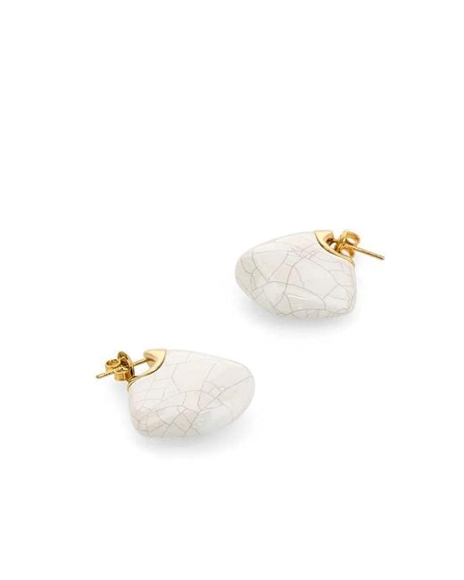 Bottega Veneta Metallic Ceramic And Small Finn Earrings