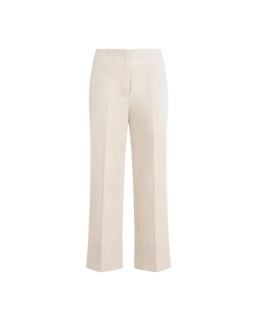 Theory Natural Nude & Neutrals Cotton Elastane Pants