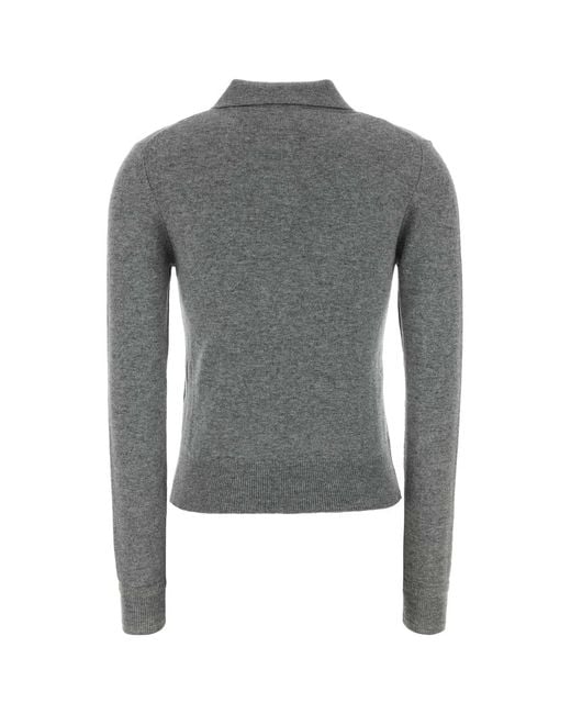 Jil Sander Gray Polo Shirt