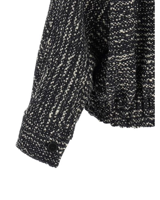 DARKPARK Gray 'Lee' Bouclé Wool Bomber Jacket