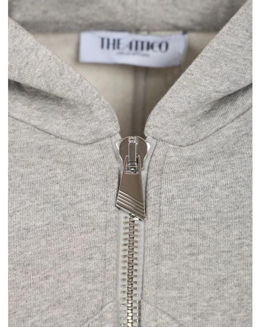 The Attico Gray Cotton Sweater