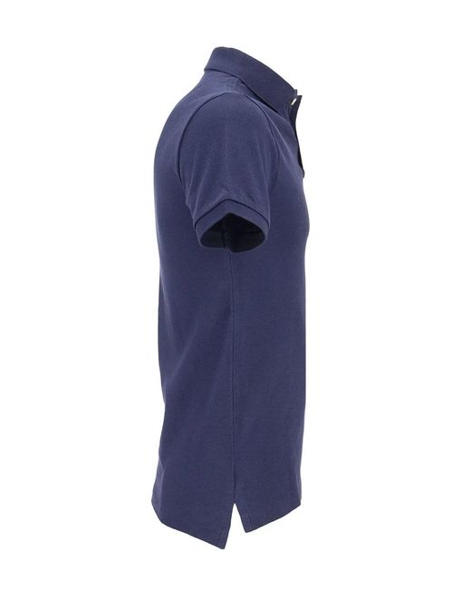 Polo Ralph Lauren Blue Slim Fit Mesh Polo Shirt for men
