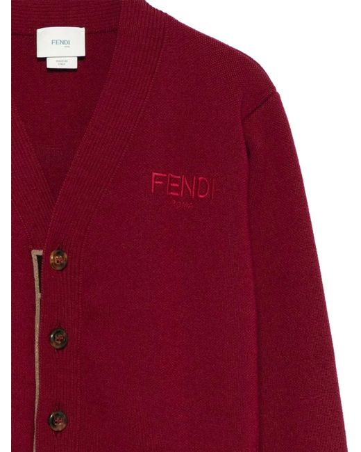 Fendi Red Cardigan