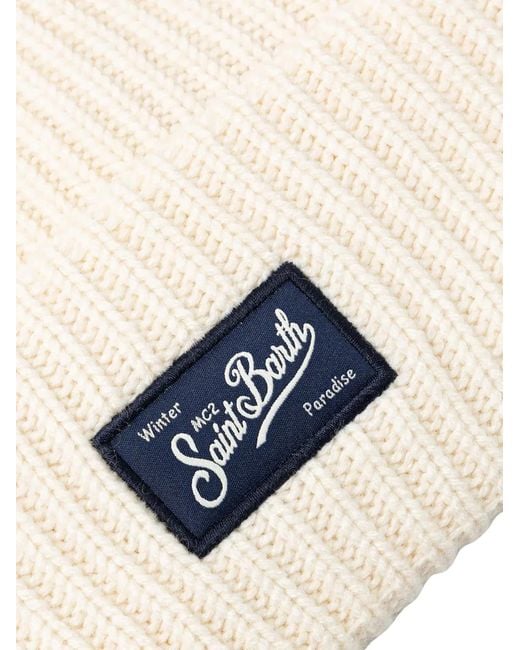 Mc2 Saint Barth White "Berry" Knitted Hat for men