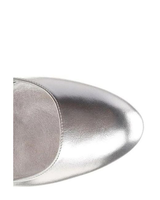 Stuart Weitzman White Vivienne 35 Slingbac;Slv;5.5 C