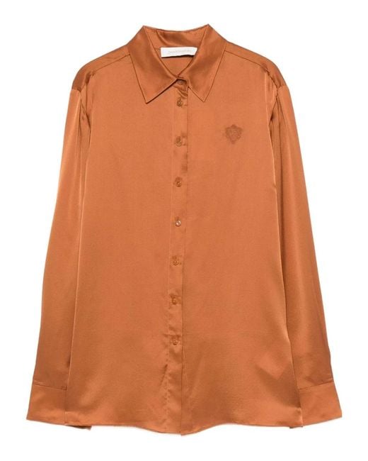 Zimmermann Orange Silk Shirt