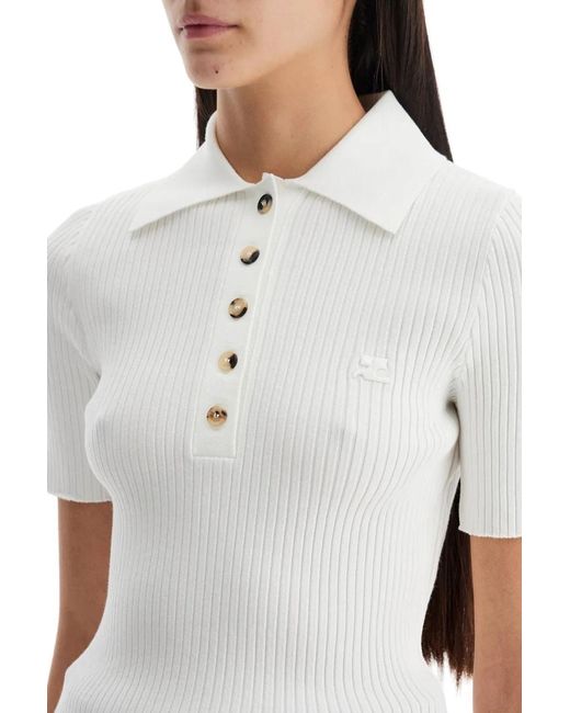 Courreges White Courregès Signature Polo