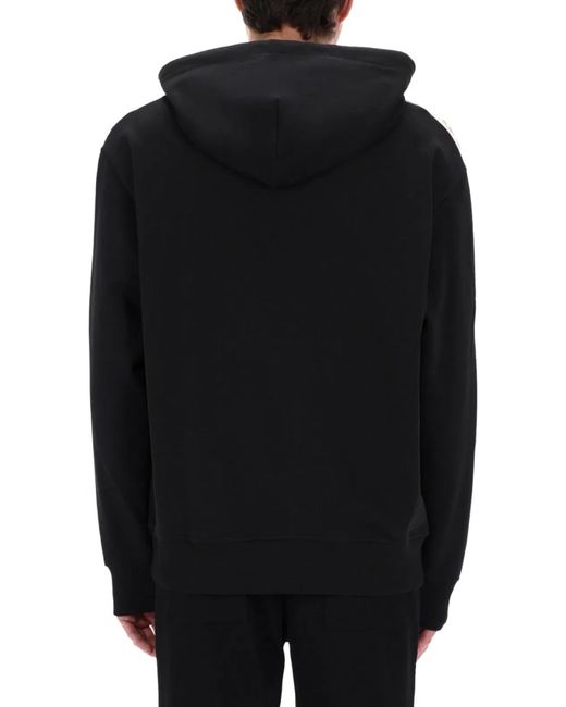 Versace Jeans Couture Black Felpa Con Logo E Cappuccio for men