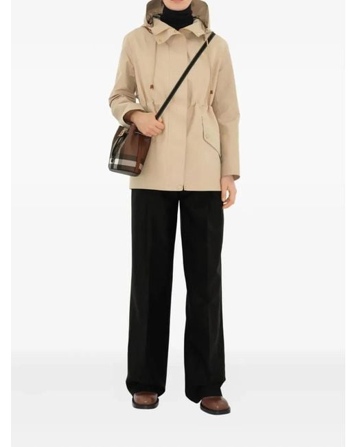 Burberry White Mini Check Bucket Bag