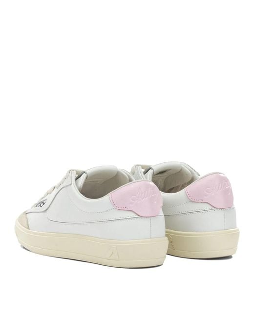 Autry White Windscape Low Leather Nylon Rubber Sneakers