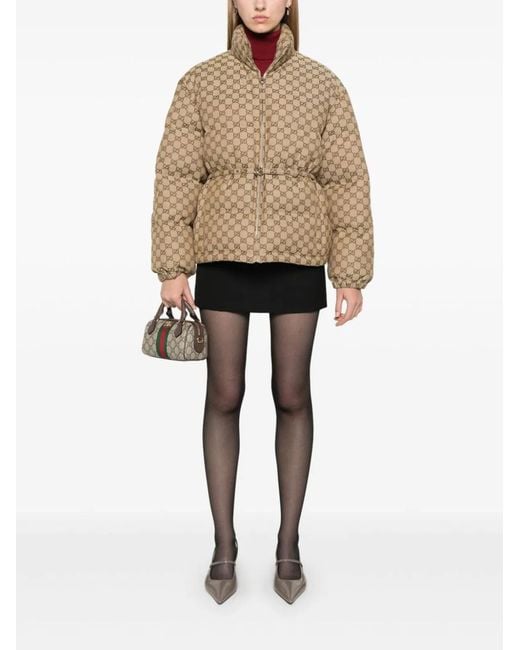 Gucci Natural Gg Cotton Polyester Coat
