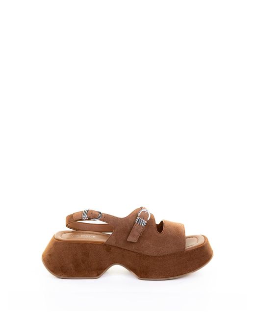 Vic Matié Brown Suede Platform Sandal