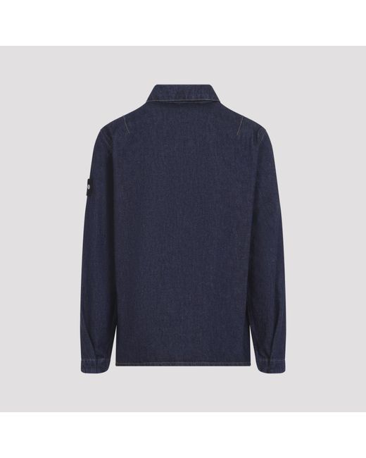 Stone Island Blue Rinse Jacket Shirt for men