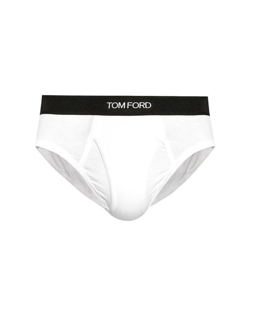 Tom Ford White Briefs With Logo for men