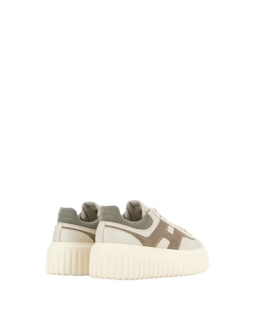 Hogan Gray H-Stripes Sneakers