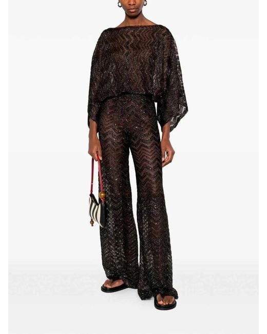 Missoni Black Dark Viscose Polyester Top
