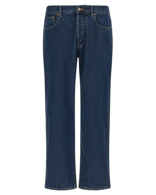Valentino Garavani Blue 'Vgold' Jeans for men