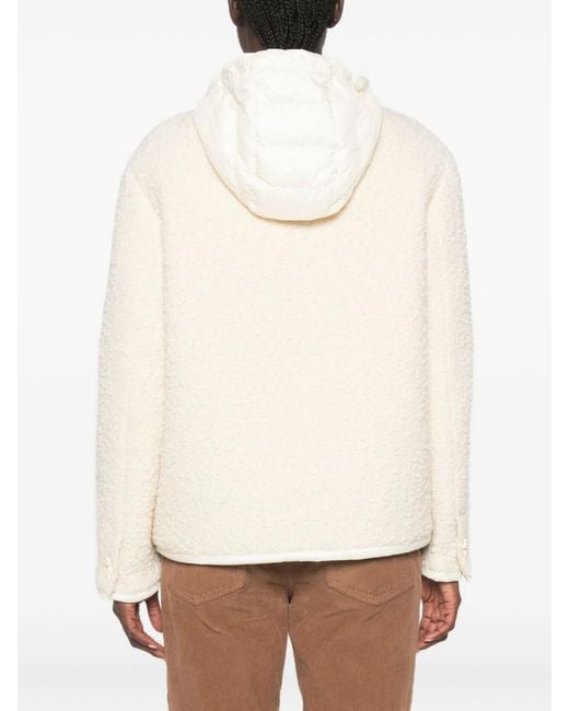 Moncler Natural Hylesine Hooded Bouclé Jacket