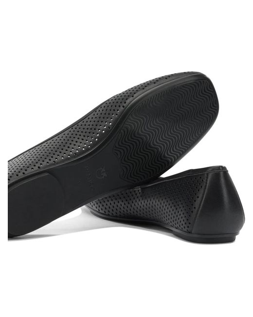 Pinko Black Leather Ballerinas