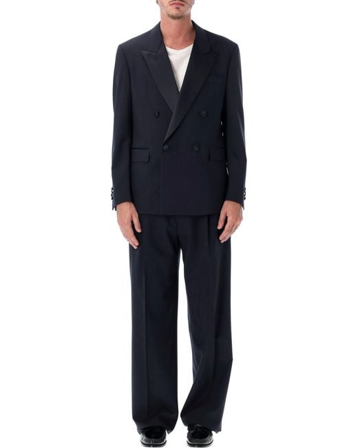 Lardini Blue Double-Breasted Tailored Suit for men
