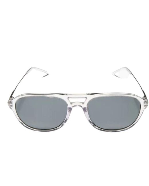 Gucci White Clear Frame Retro Sunglasses