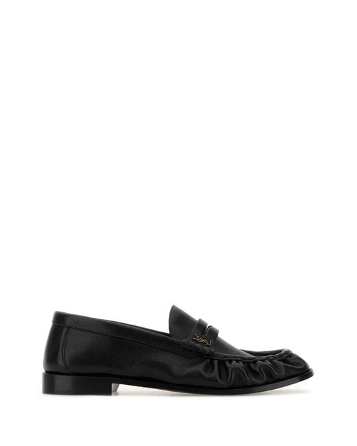Saint Laurent Black Le Loafer Cassandre Loafers for men